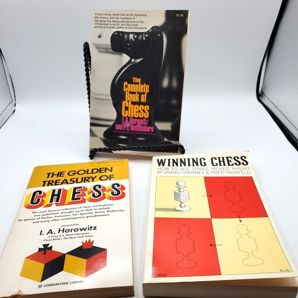 Vintage Chess PB Lot 70's NOS The Complete Book Of Chess Winning Chess Horowitz